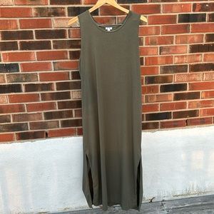 Cuyana Olive Drape-Back Dress